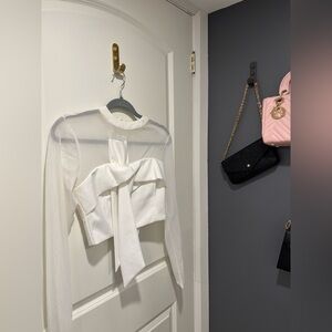 Honey White Mesh Blouse